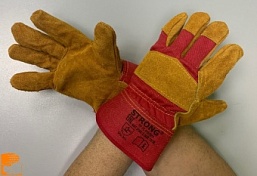 Купить оптом 20.10.23.+++++++Перчатки спилковые комбинированные "STRONG" ЛЮКС , от производителя в Москве, с доставкой