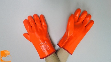 Перчатки нефтемаслобензостойкие утепленные удлиненные ФЛАМИНГО 350 мм. по оптовым ценам в Москве от производителя, с доставкой